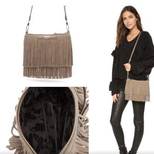 Rebecca Minkoff Taupe Fringe Crossbody Bag